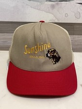Sunshine Mills Cap Trucker Hat Made in USA Adjustable Snap Back Tan