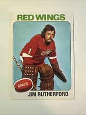 1975-76 Topps #219 Jim Rutherford Detroit Red Wings MINT