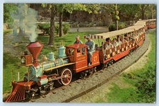 1960 St. Louis Missouri MO Postcard Zoological Garden Aboard Zoo Line Tour Train