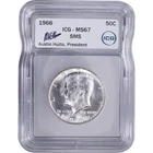 1966 50C Kennedy Silver Half Dollar - SMS ~ ICG MS67 - Hutto Auto