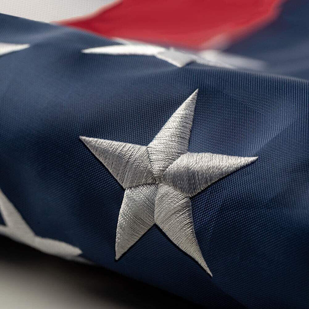 3x5 FT USA Outdoor Embroidered American Flag Luxury Embroidered Star US