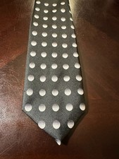 City Streets Black & White Polka-Dot Tie – Made in USA – 3” Width, Dot Pattern