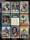 TOPPS FOOTBALL VINTAGE  9 CARD LOT.