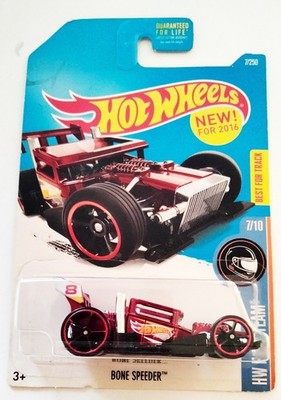 2016 Hot Wheels #7 Bone Speeder HW Race Team 7/10 Racing Car Red Best for Track
