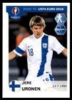 Panini Road to Euro 2016 - Jere Uronen (Suomi) No. 324