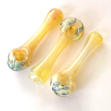 (1 PCS Random) 4.5-inch USA MADE mushroom heavy inside out spoon glass pipe