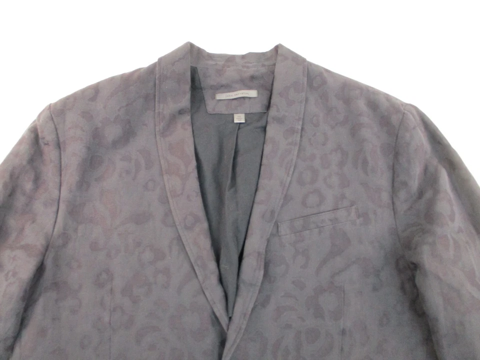 John Varvatos Blazer Jacket Mens 56 Blue Geometric Designer Italy Sport Coat - Image 2 of 4