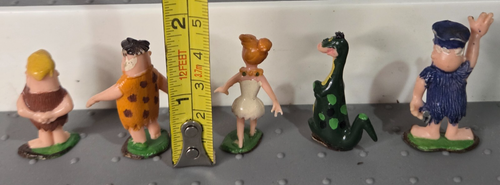 Vintage 1961 Tinykins Flintstones Set of 5 Fred Barney Wilma Dino Traffic Cop - Picture 10 of 10