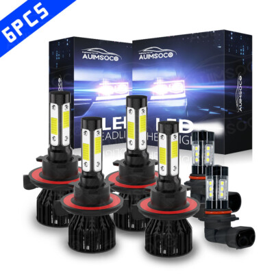 Para For 2009-2014 Ford F150 Faros LED Hi-Lo Kits de luces antiniebla 6000k
