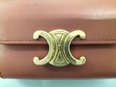 CELINE Triomphe Small Wallet Brown Camel Bi-fold wallet Women's w