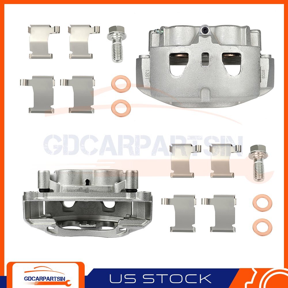 Upgraded 2X Front Brake Calipers with Bracket Kit for 2016-17 Chevy Suburban 3500 HD