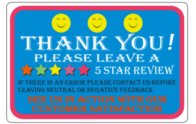 Thank You For Your Purchase Label Stickers Roll Of 1000 2 x 3 Feedback Gloss USA
