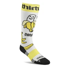 Thirtytwo 32 double sock yellow white 2025 socks snowboard ski new