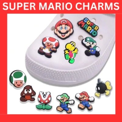 Super Mario - Charms for Crocs Shoes (Set of 12 Pieces)