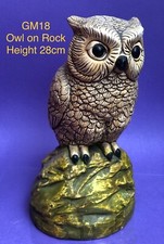 LATEX MOULDS * GM18 OWL ON ROCK * GARDEN MOULDS * CHESS SET MOULDS *CANDLE MOULD