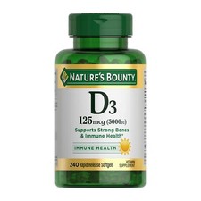 Nature's Bounty Vitamin D3 5000 Iu 240 Softgels Immune Support And Bone Health