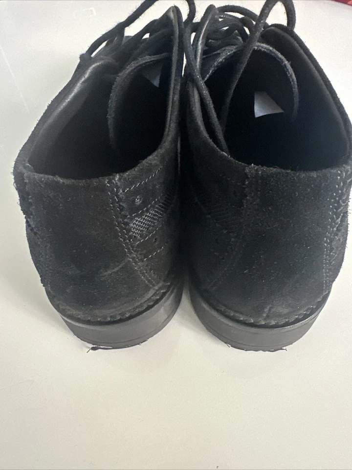 Derby de gamuza y nailon A. Testoni Made in Italy difusión becerro talla 9 Foto 3 de 4