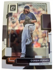 2022 Donruss Optic Baseball Card 182 Corbin Burnes Milwaukee Brewers MLB (A