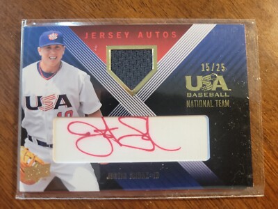 2008 Upper Deck USA Baseball National Team 15/25 Justin Smoak Patch RED Auto WOW