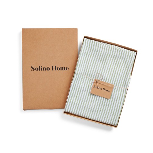 Solino Home 100% Pure Linen Full Midi Apron with Pockets for Men and Women - Picture 19 of 33