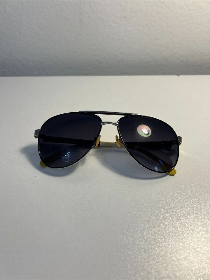 Gafas de sol unisex amarillo y negro estilo avaitor Foto 3 de 4