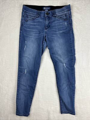 Democracy Jeans Womens Size 10P  Light Blue Denim Jeans Ab Solution Skinny