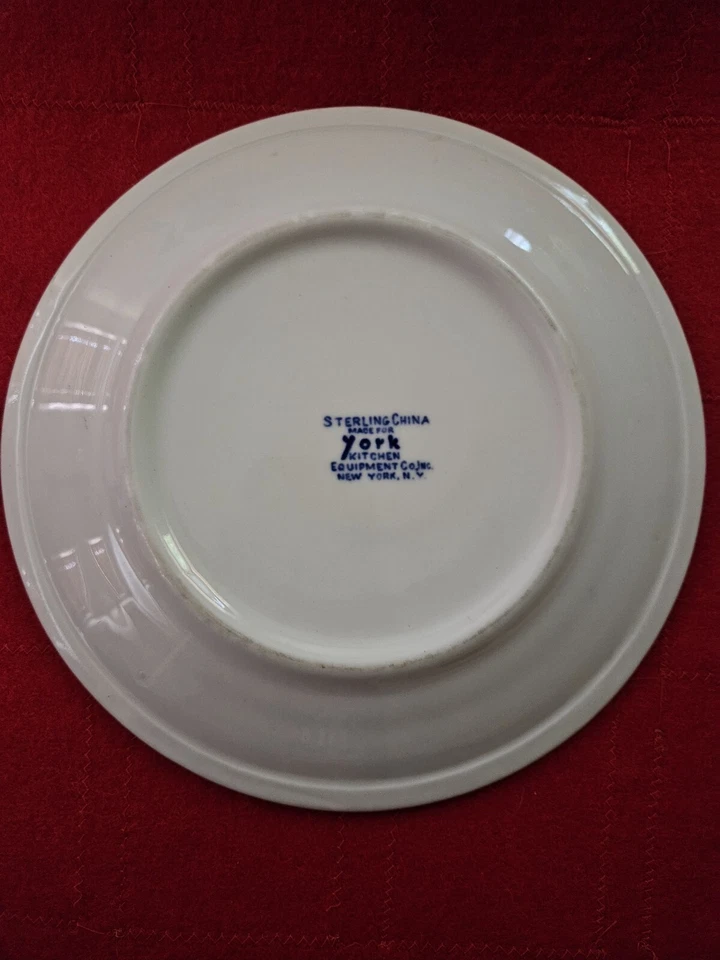 "1 plato antiguo de madera & Sons Delph vintage azul y blanco 8,3/4, 8-7/8""" Foto 2 de 2