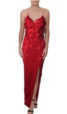 Bariano Womens Lace Evening Dress-XS