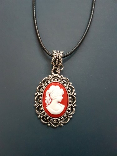 Collana Princess CAMMEO 30x22 mm Bigiotteria Donna Vintage cameo - Foto 12 di 12