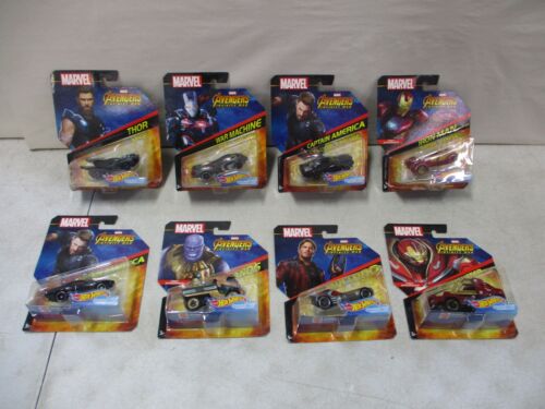 8 Hot Wheels Character Cars Marvel Avengers Infinity War