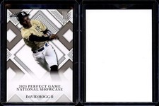 DAVID HOGG II Rookie 2023 Leaf Perfect Game National Showcase BLANK BACK 1/1