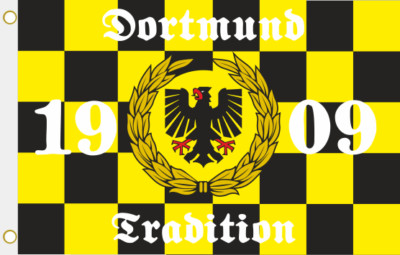 Bandiera bandiera Dortmund 09 campione tedesco bandiera issata 90 x 150 cm