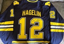 Carl Hagelin signed Reebok jersey Michigan Wolverines Steiner