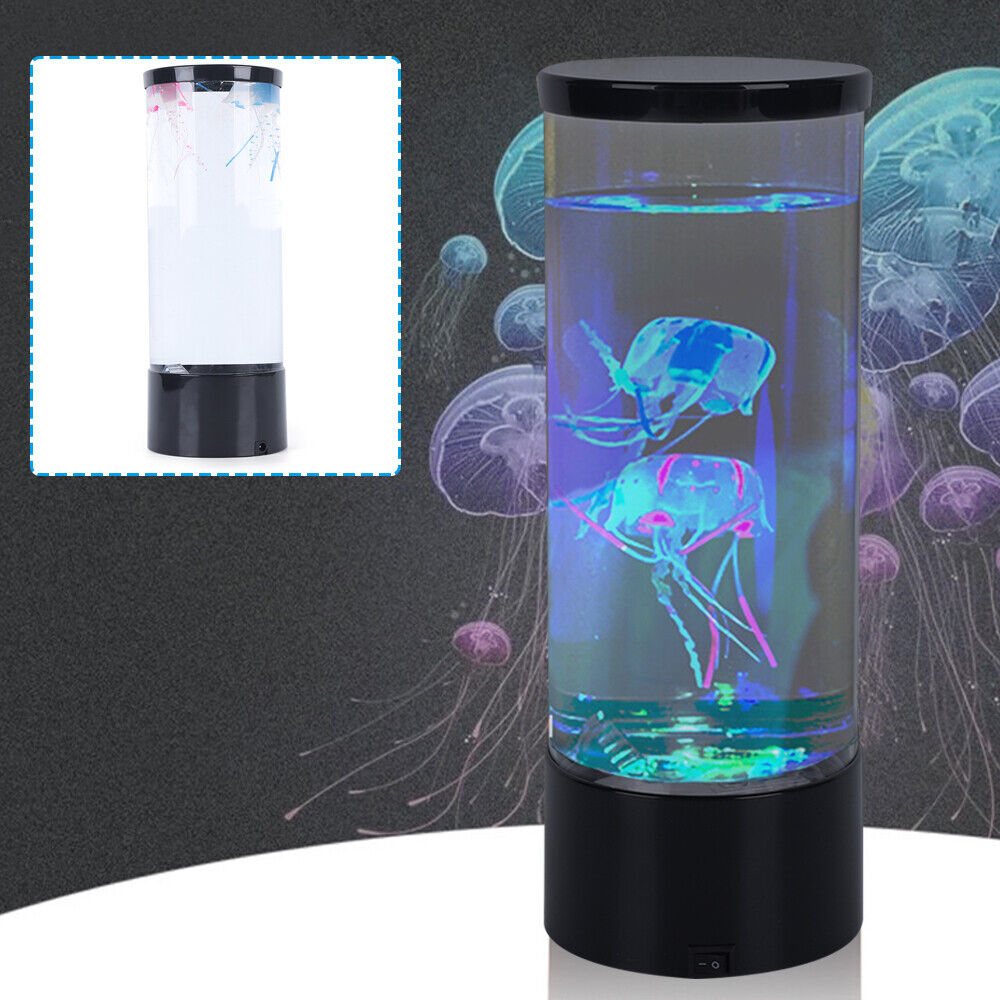 Night Light Jellyfish Tank Light Aquarium Relaxing 7Color Changing ...