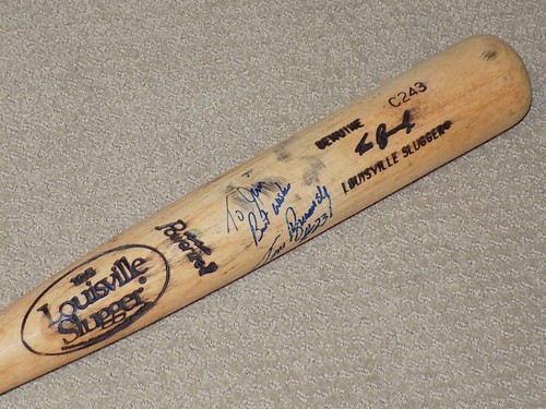Tom Brunansky H&B Game Used Signed Bat St. Louis Cardinals Twins Red Sox