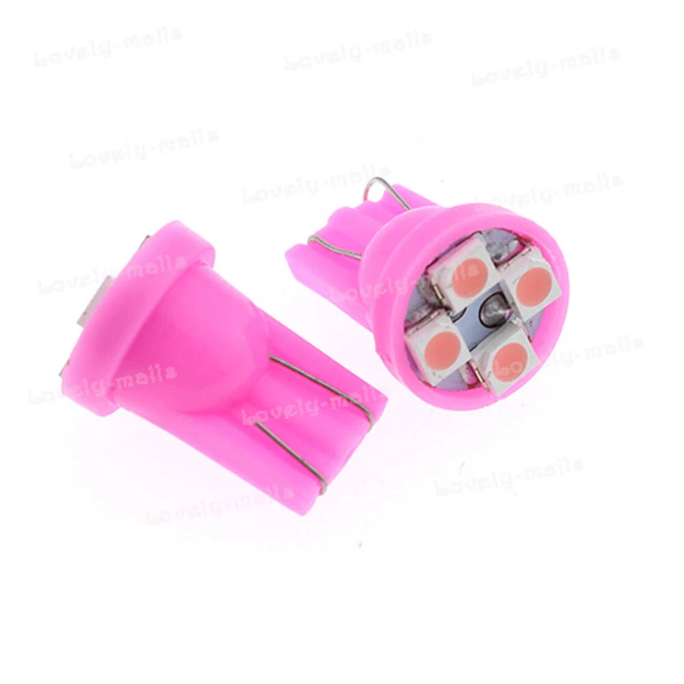 Розовый фиолетовый клиновидный фонарь для приборной панели приборной панели PC168 PC194 T10 - Изображение 3 из 4