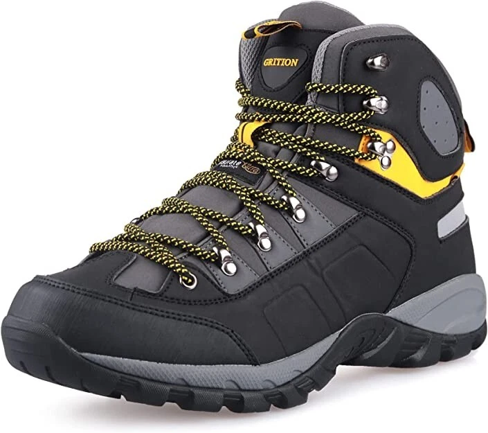 grition mens hiking boots black yellow size 12 47 new in box with