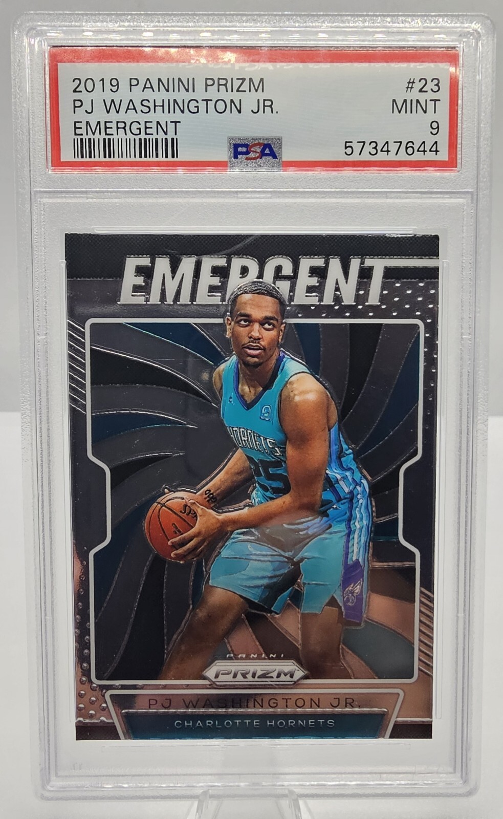 2019-20 PJ Washington Jr. Panini Prizm RC Rookie Emergent PSA 9 #23