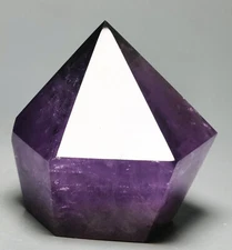 Natural Amethyst Quartz Crystal Wand Point Reiki Healing