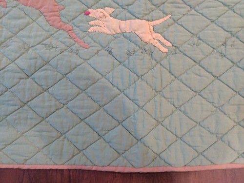 Vintage Textiles Folk Art Handmade Patchwork Appliquè Pillow Case Hunter Dog - Picture 5 of 11