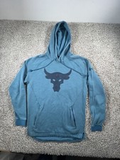 Under Armour Project Rock Men's Small Brahma Bull Charged Cotton Pullover Hoodie