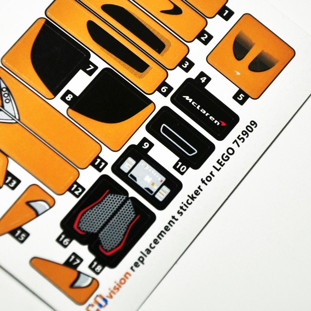 CUSTOM sticker for LEGO 75909 Mclaren P1, top quality sticker. eBay