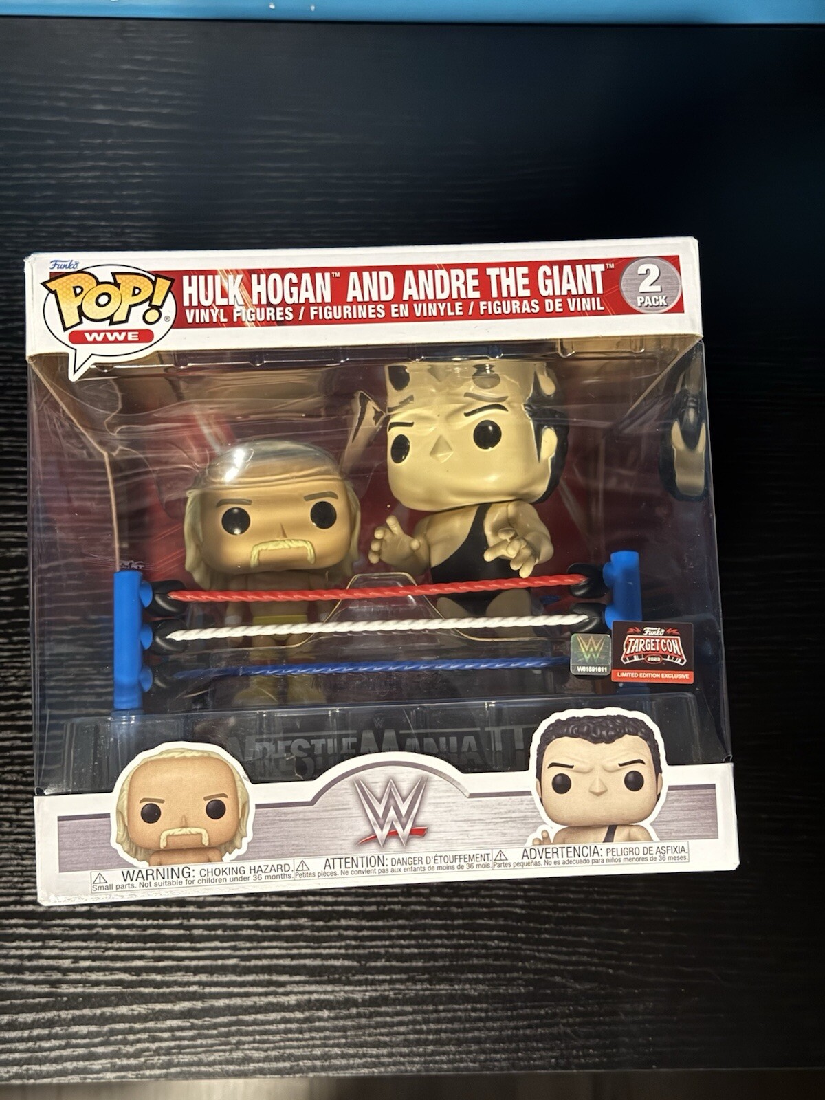 Funko Pop WWE WWF Hulk Hogan & Andre the Giant 2-Pack with Ring 2023