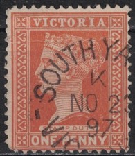 AUSTRALIA VICTORIA:1890-95 SC#169 Used Queen Victoria  T