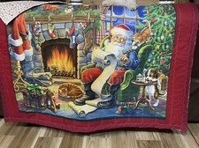 Christmas--Quilt-Santa Handmade-Brand New-43 x 53