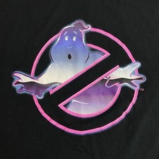 Adult XL Ghostbusters Neon Logo T-Shirt 80s Movie