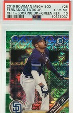 2019 Bowman Chrome  ROOKIE CARD  Fernando Tatis Jr GREEN #74/99  PSA 10   POP 14