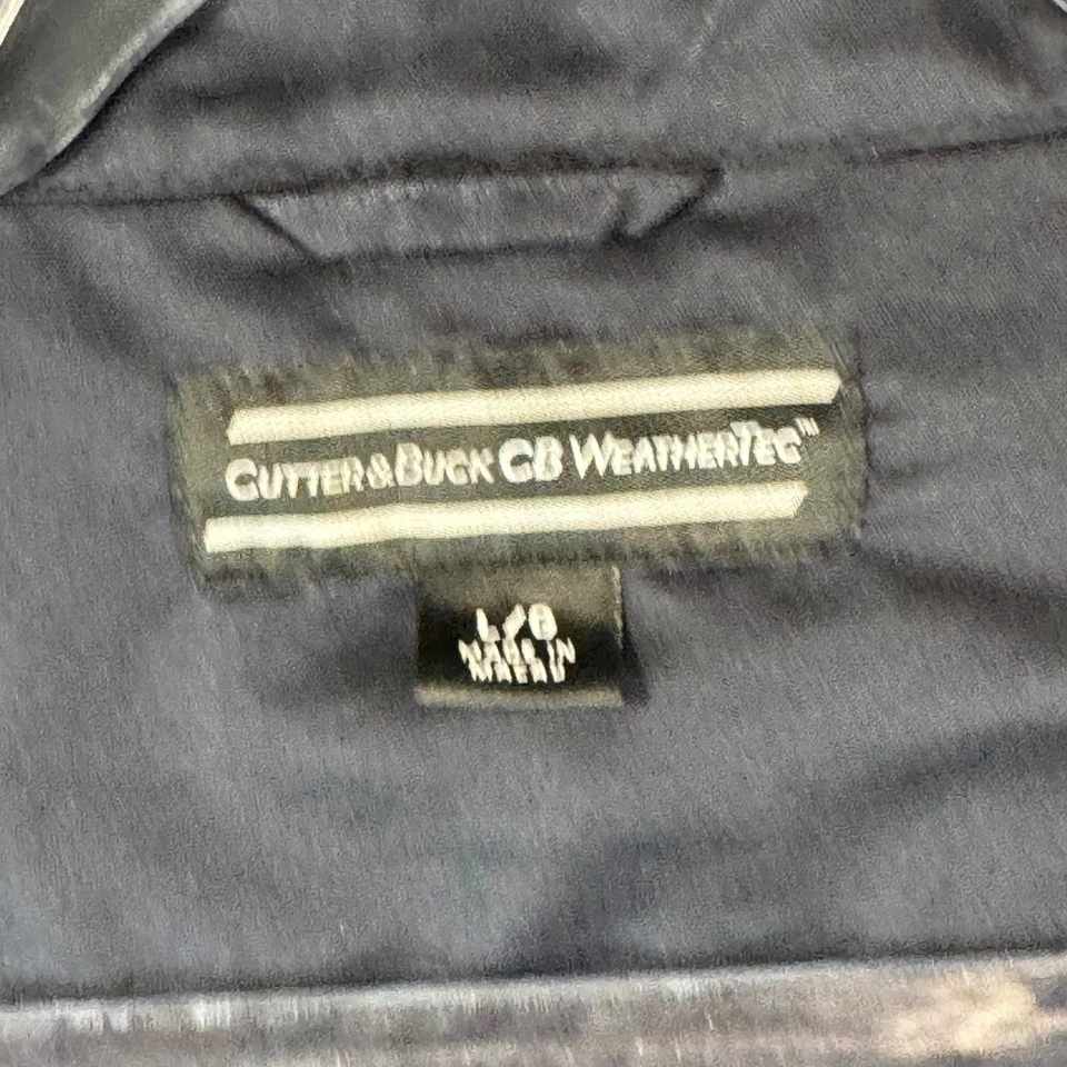 Chaqueta Cutter & Buck WeatherTec Abrigo de Golf Ligero Verde L Cortavientos LEER Foto 3 de 4