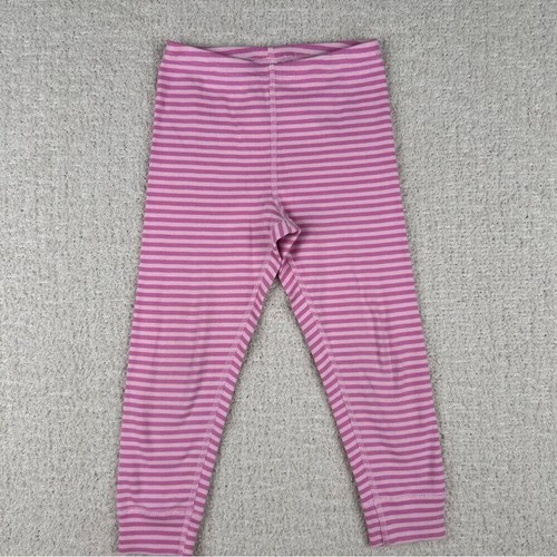 Hanna Andersson Girls Leggings 100 (4) Purple White Striped 100% Cotton