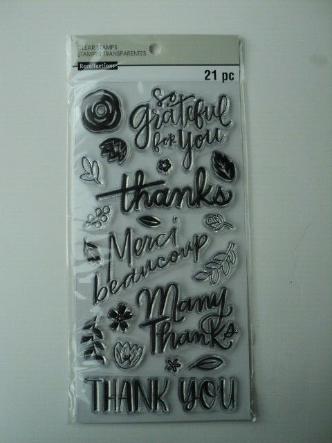 RECOLLECTIONS CLEAR STAMPS SET ""SO GRATEFUL""  609974 BNIP NEW